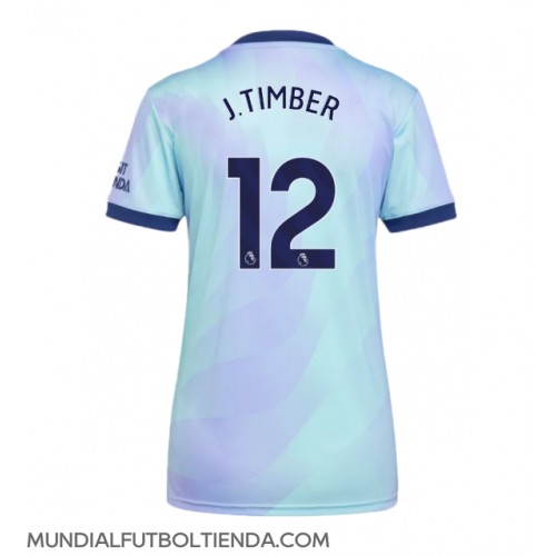 Camiseta Arsenal Jurrien Timber #12 Tercera Equipación Replica 2024-25 para mujer mangas cortas